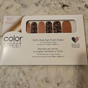 Color Street Copper and Black Nail Strips-Retired Wing It On